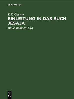 cover image of Einleitung in das Buch Jesaja
